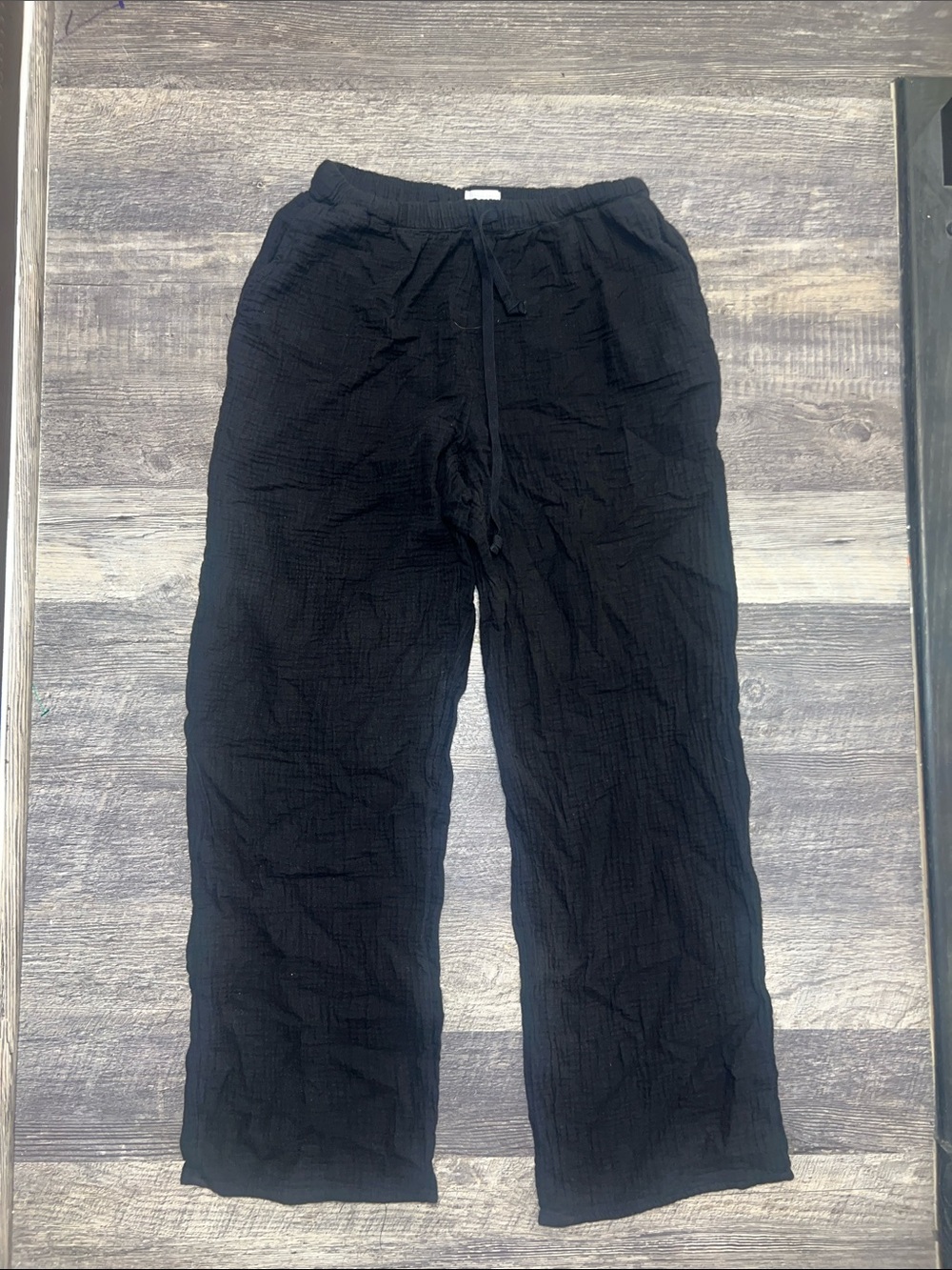 Aritzia Little Moon Black 100% Cotton Lounge Pants Size Medium